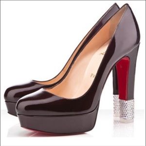 CL Patent Black Filter Pumps